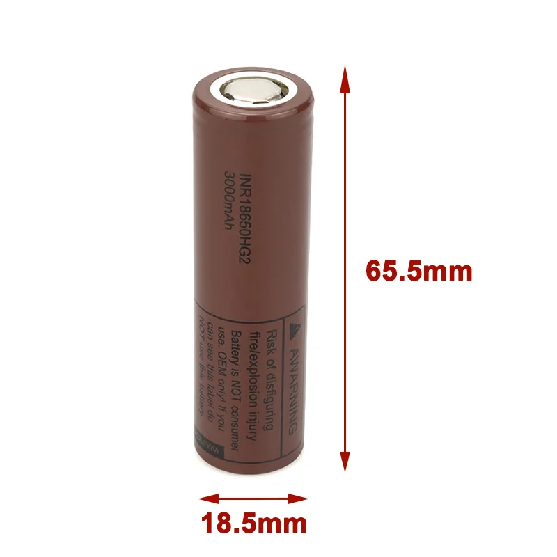 100% New Original INR 18650 3000mAh 3.7 V 10C HG2 Battery Rechargeable lithium-ion Batteries Power Cell