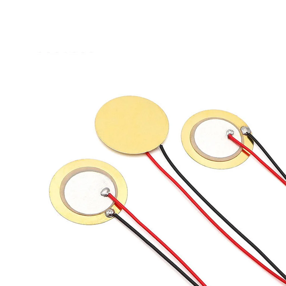 20PCS 20mm Piezo Disc Transducer Contact Microphone Trigger Sound Sensor with Wires for Mic Drum Trigger Acoustic Pickup Guitar