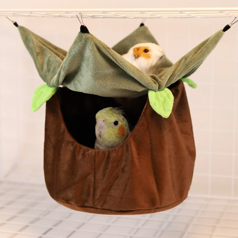 

1PC Plush Bird Accessories for Squirrel Chinchilla Hanging Hamster Hammock Ferret Hideout House Parrot Bed Parrot Nest Cage