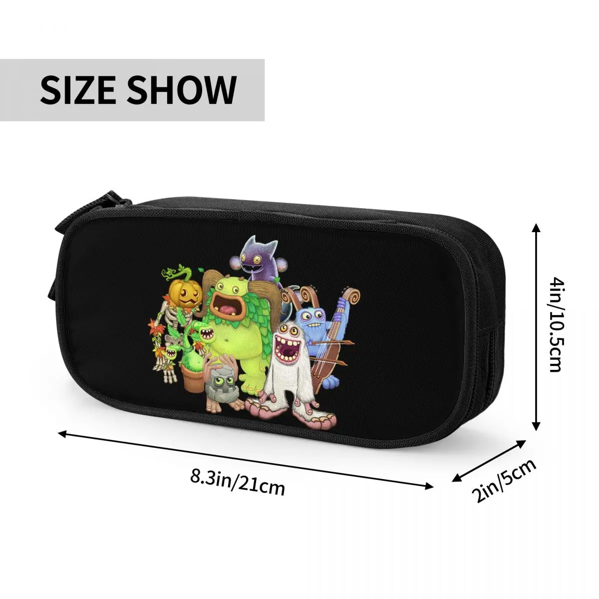 게임 내 노래 몬스터 연필 케이스 크리 에이 티브 만화 펜 상자 연필 가방 소녀 소년 학교 용품 화장품 연필 상자