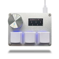 Teclado de juego O3C SayoDevice OSU O3C interruptores Hall de disparo rápido interruptores magnéticos de color rosa perilla de teclado pantalla copia pasta Shotcut