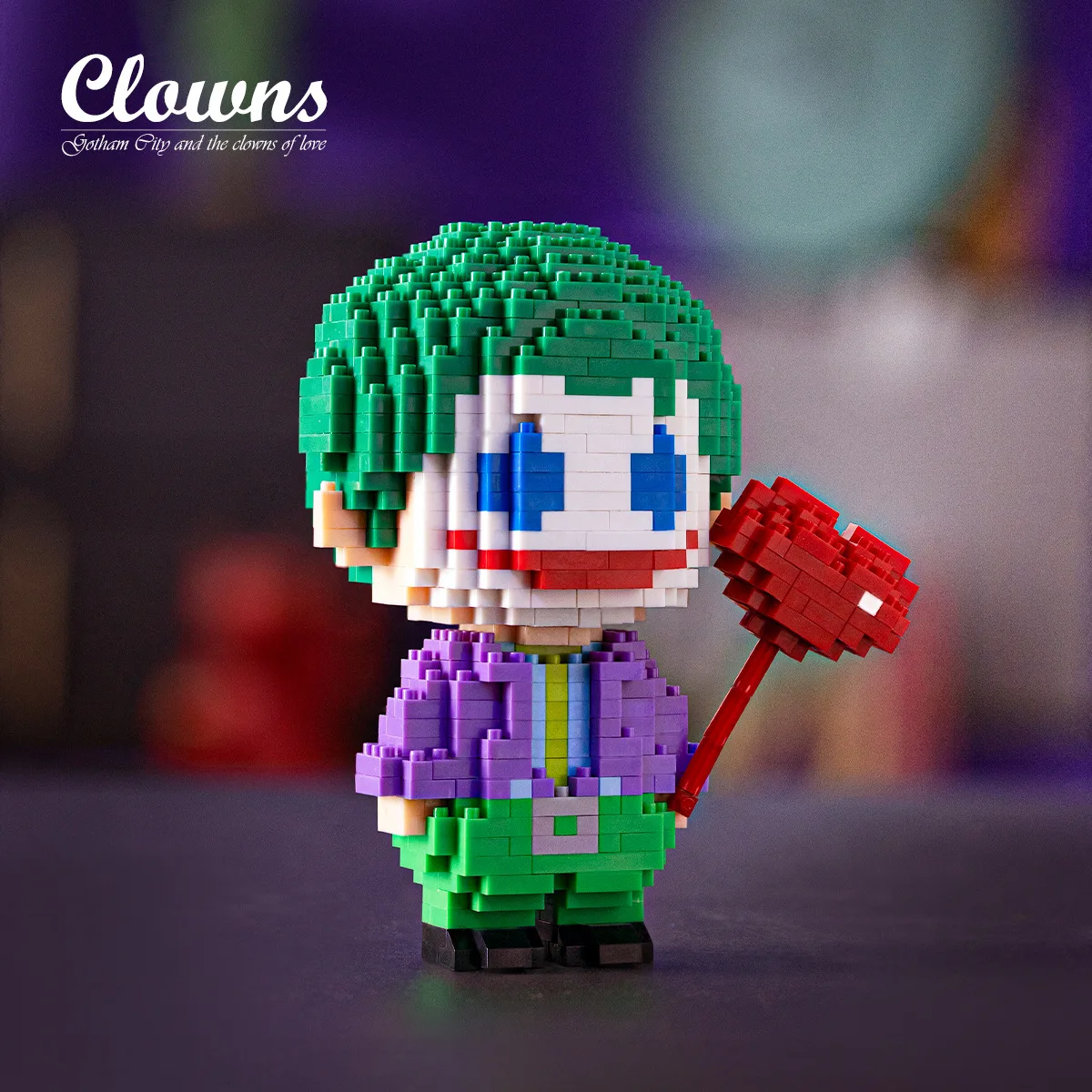 Joker funny assembles building blocks, funny shapes, home decor models, Halloween and Christmas gifts