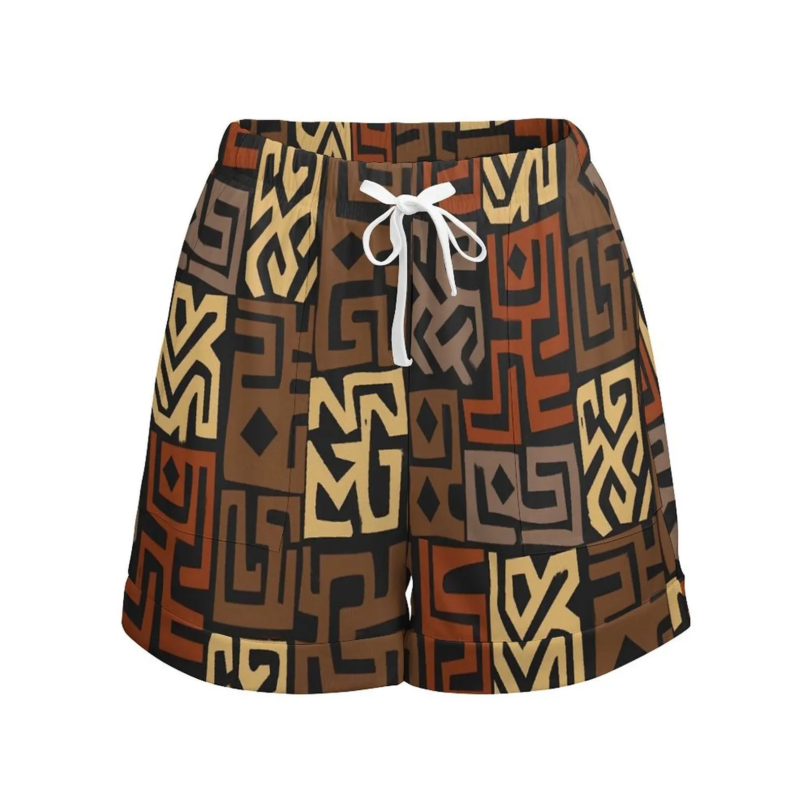 Pantaloncini con stampa etnica africana pantaloncini Casual personalizzati da donna di arte astratta pantaloni corti oversize elastici a vita alta pantaloni Sexy