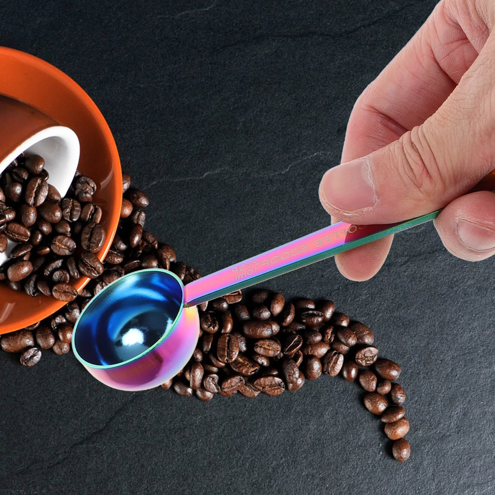 

Stainless Steel Coffee Measuring Scoop Long Handle 15Ml Precision Engraved for Ground Coffee Milk Powder Protein Tea Sugar