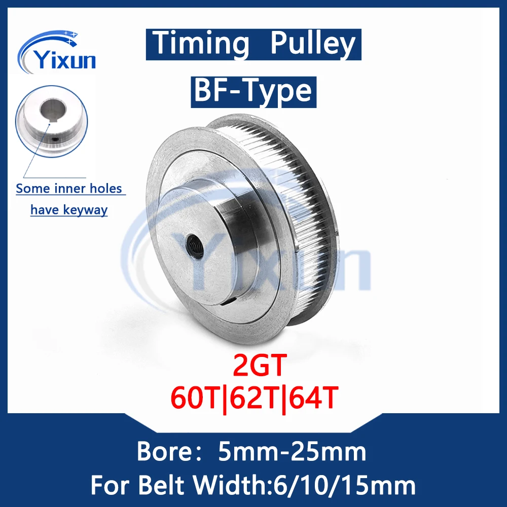 

2GT G2M 60 62 64 Teeth Timing Pulley Bore 5mm-25mm Fit Belt Width 6/10/15mm GT2 Synchronous Wheel Pulley Gear 3D Printer Parts