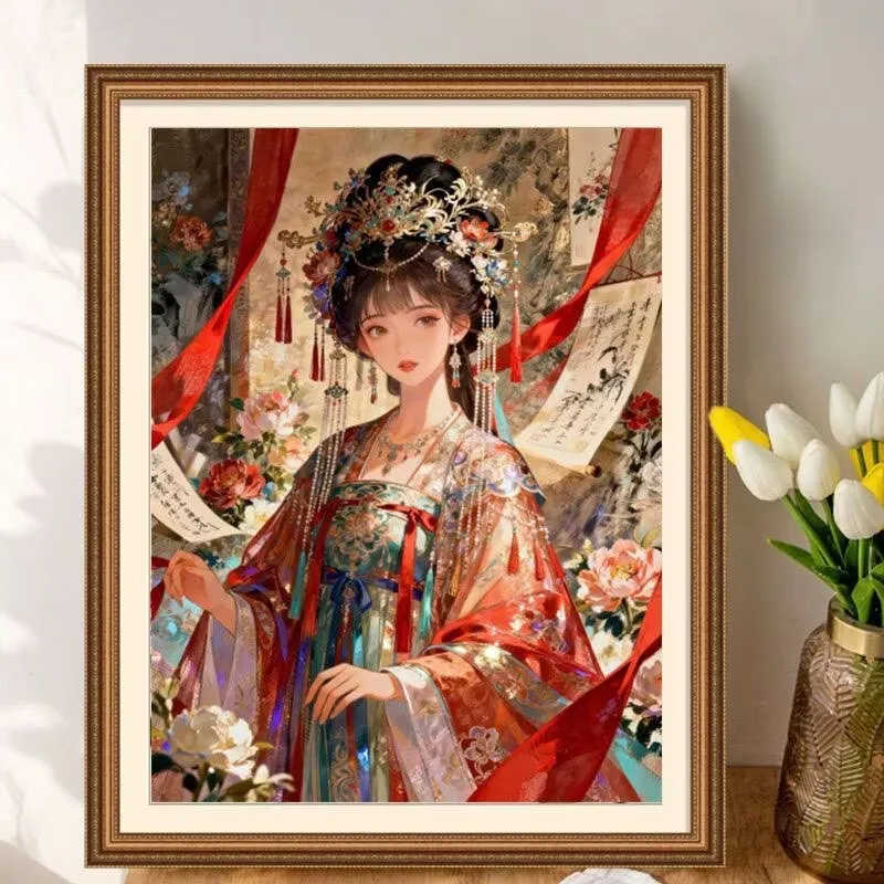 

9CT 11CT Ancient-style beauty Embroidery DIY Chinese Style Printed Kits Cross Stitch Thread Needlework Sets Home Crafts