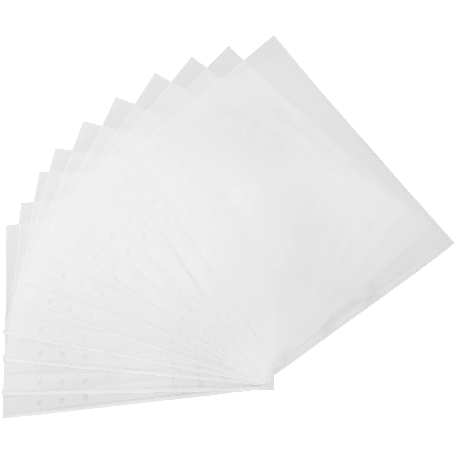 Protège-feuilles en plastique transparent, manches de poche pour classeur à 6 anneaux, couvertures de feuilles de taille A5