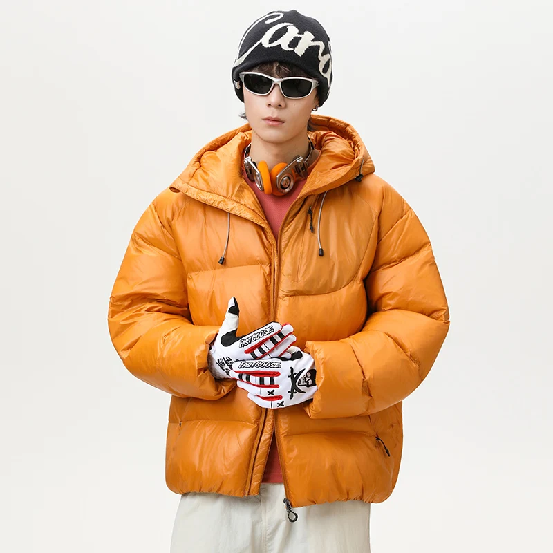 

Зимняя новая мужская свободная стеганая куртка с капюшоном 2025 года — ветрозащитная и водонепроницаемая унисекс для альпинизма на открытом воздухе