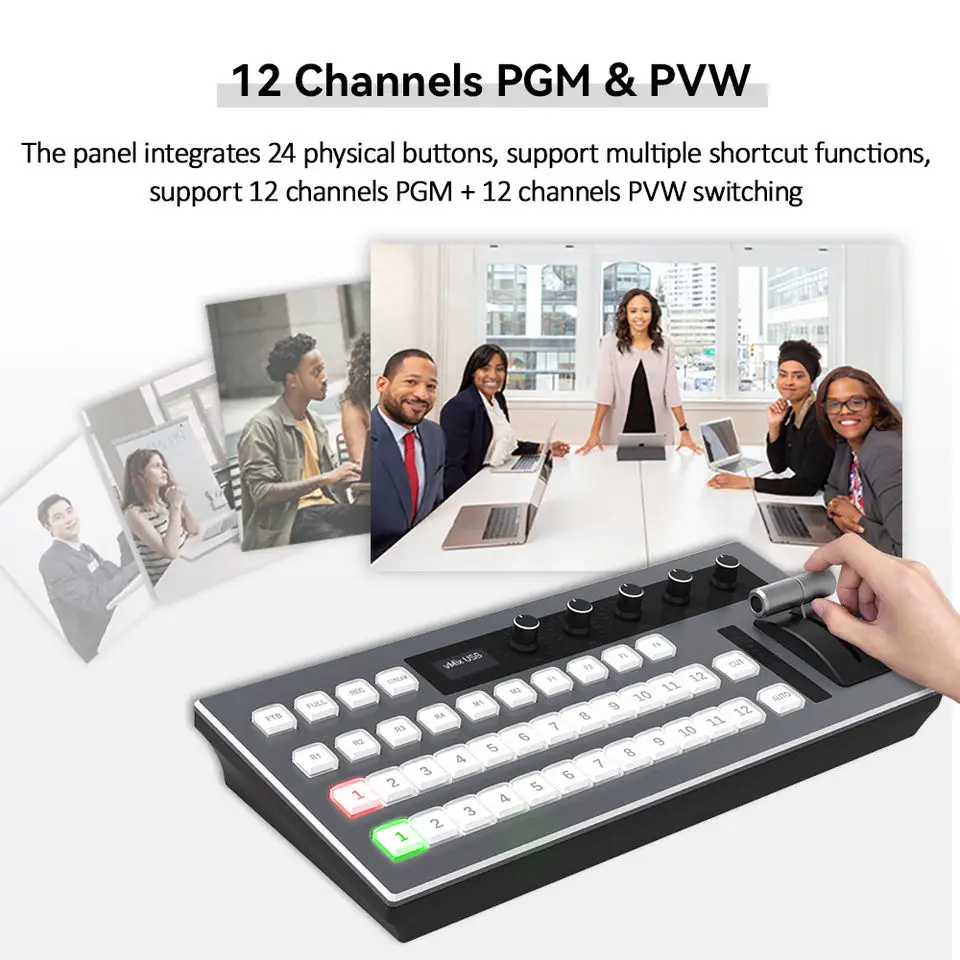 VMix Panel Switch Controller Live Streaming Brodcast Panel Switcher Video Mixer Software Switchboard USB LAN POE Connection