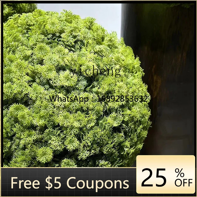 new Chinese floral simulation green plant landscape living room simulation plant ball potted floor ornament