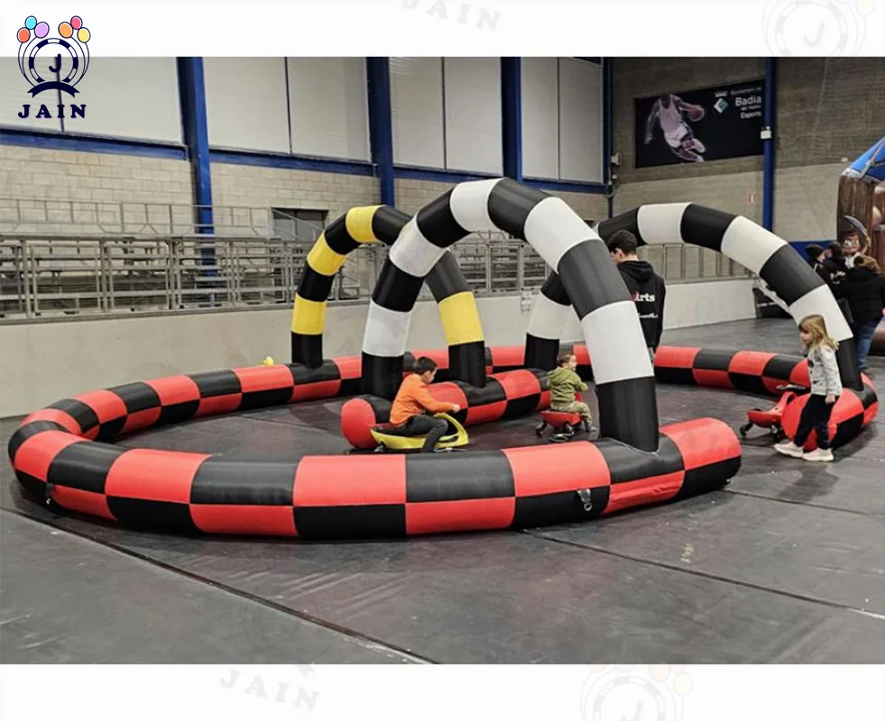 Giant Inflatable Race Track Tricycles inflatable Track Go kart Inflatable Barrier, Race Course Inflatable Track For Game Sports