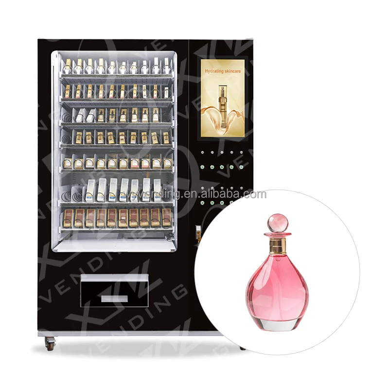 

Cosmetics Costume Sample Perfume 10 Bottle Spray and Sell Perfume Vending Machine With Credit Card Coin Cash Payment System