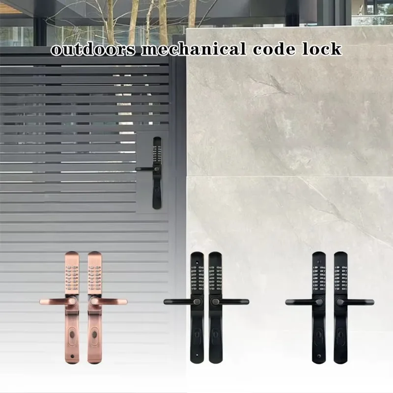 

High Quality Zinc Alloy 14 Push Button Outdoor Waterproof Antifreeze Gate Lock Mechanical Password Lock