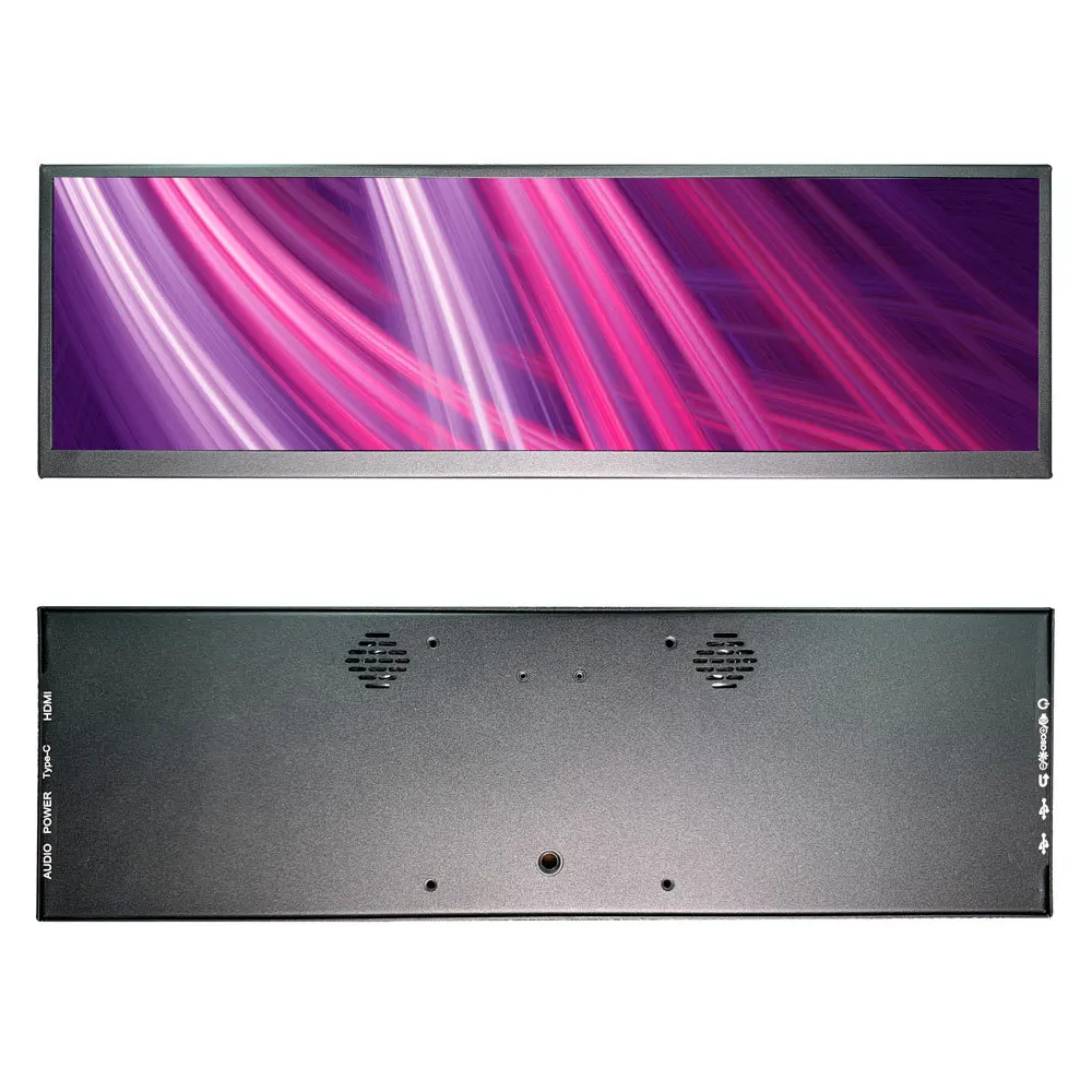 Computer case secondary screen 12.6 inch long strip hairtail screen