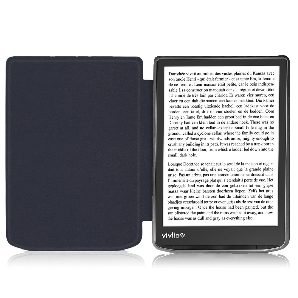 For 7.8" Vivlio inkpad 4 e-Book Protective Sleeve, Flip Folio Light Slim Durable Portable Leather Case with Soft TPU Shell