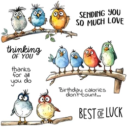 Mangocraft Cute Funny Fatty Birds Sparrow Cutting Dies Clear Stamp DIY Scrapbooking Metal Dies Silicone Stamp Cards Albums Decor