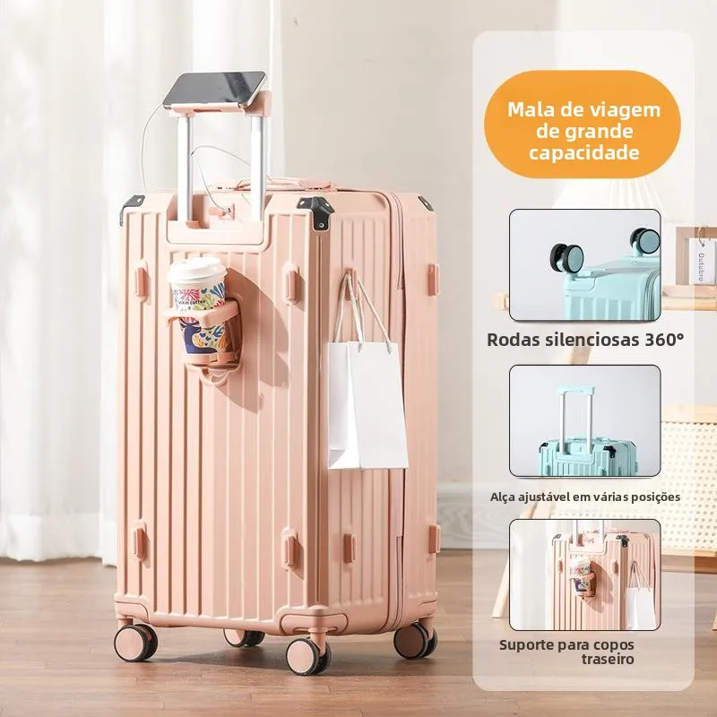 2025-new-usb-pull-rod-large-capacity-luggage-retro-style-men's-travel-suitcase-fashionable-casual-multi-purpose-carry-on-bag