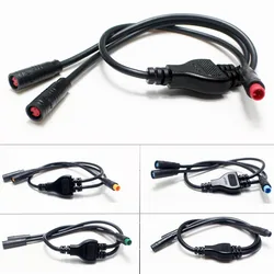 1Pcs M6 Y Splitter Ebike Cable 1 Male to 2 Female 2 3 4 5 6 Pin Electric Bicycle Plug for Scooter Brake Signal Sensor 40cm