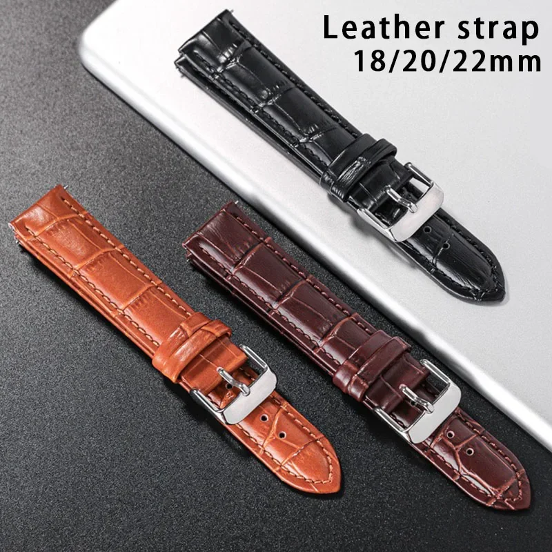 18 ミリメートル 20 ミリメートル 22 ミリメートル本革ストラップクイックリリース時計バンド快適なブレスレットユニバーサル交換ベルト時計アクセサリー