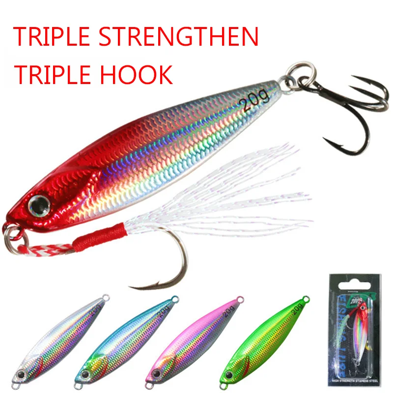 Metal Cast Jig Spoon 7/10/15/20g Shore Casting Jigging Fish Sea Bass Lure Artificial Bait Tackle SwimBait Fishing Lures