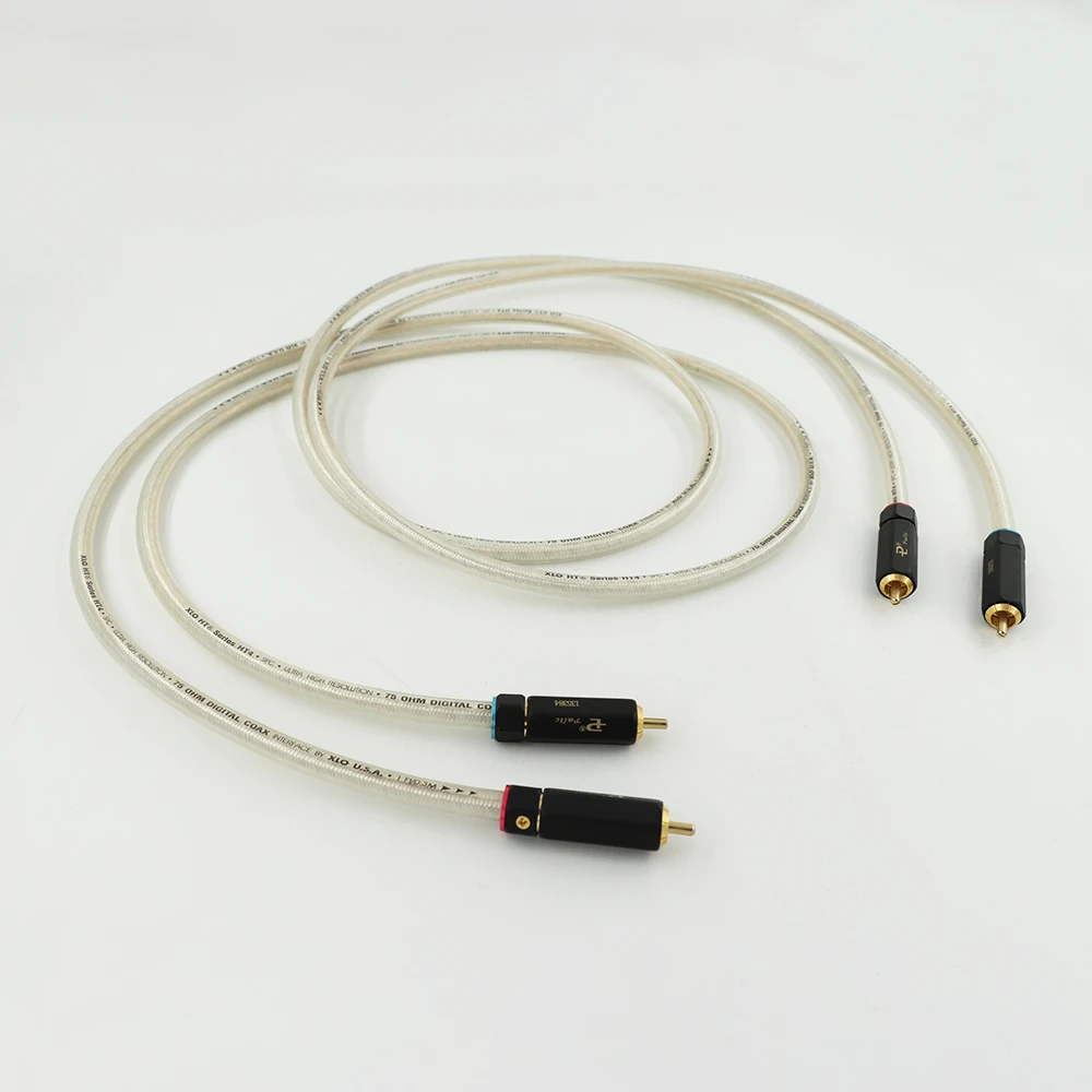 Pair  XLO Silver Plated Digital Audio  HIFI Digital Coaxical Cable 75Ohm digital Cable DAC Decoder Audio Cable