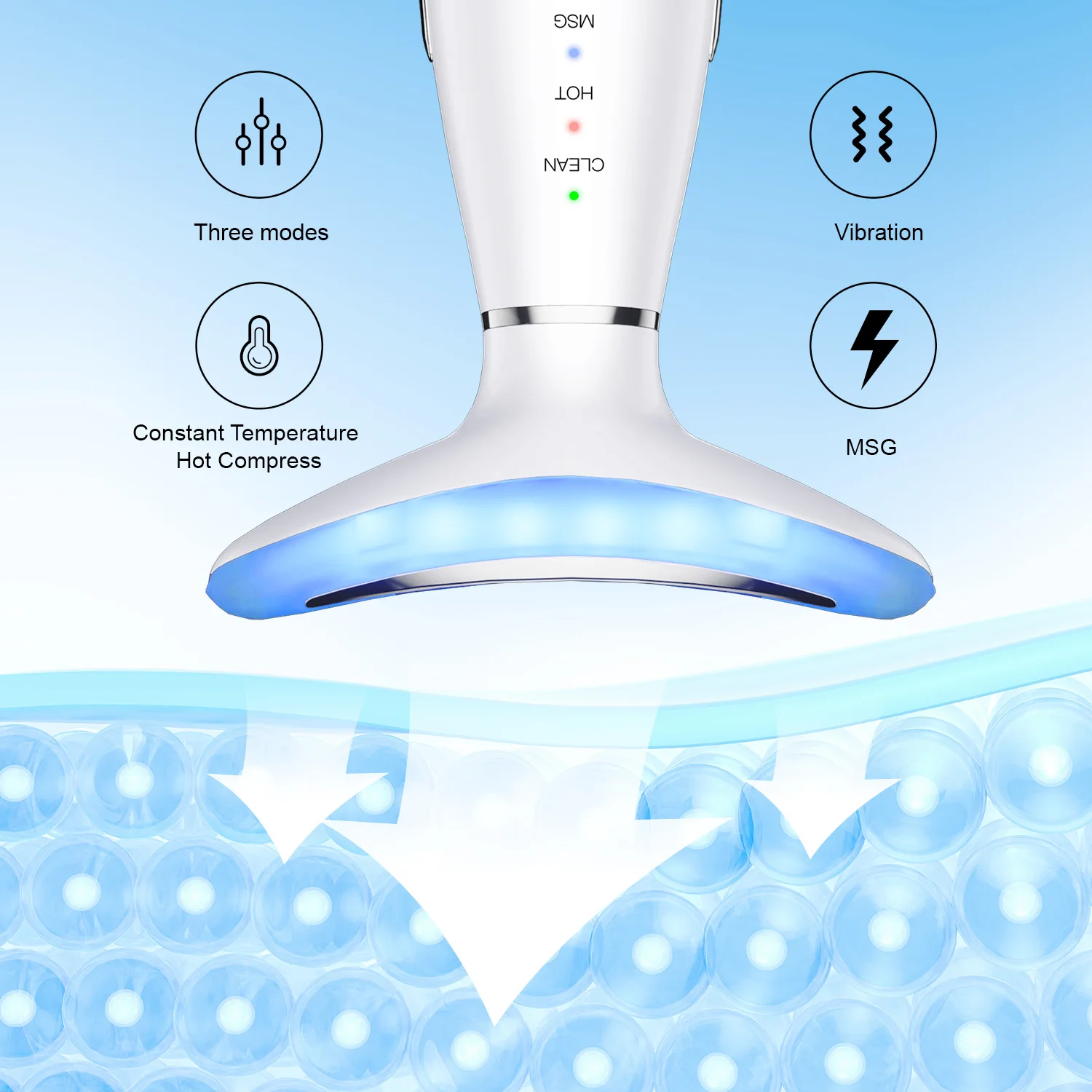 3-in-1 Dolphin Microcurrent Neck Face Massager, Anti-Aging Wrinkle Reduction&Skin Firming Device, Home Use Beauty Care Equipment