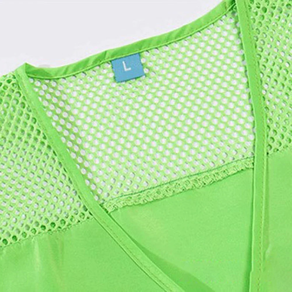 New Men And Women Workwear Vest Coat Summer Mesh Vest Jacket Loose Breathable Reflective Strip Printed Outdoor Tops
