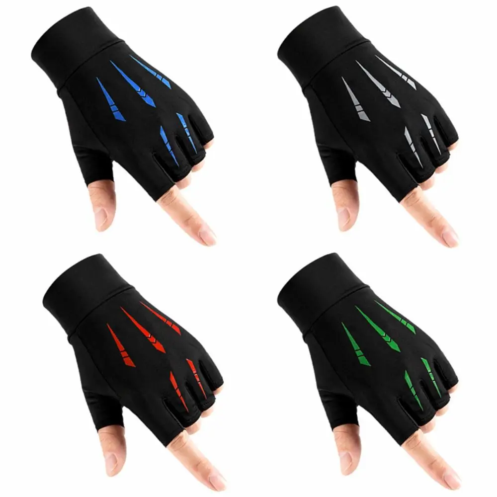 

Screen Driving Mesh Breathable Opened Fingertip Thin Fingerless Sunscreen Gloves Ice Silk Gloves Anti-UV Gloves Summer Gloves