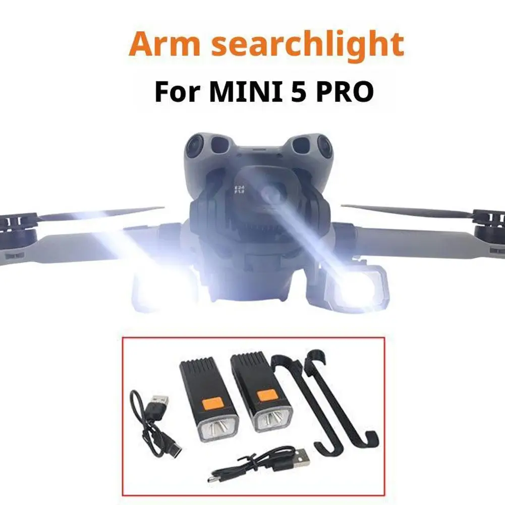 Światło nocne do drona dji MINI 5 Pro, ładowalna lampa nocna, zestaw mocujący, akcesoria do nocnego latania dronem S6K2