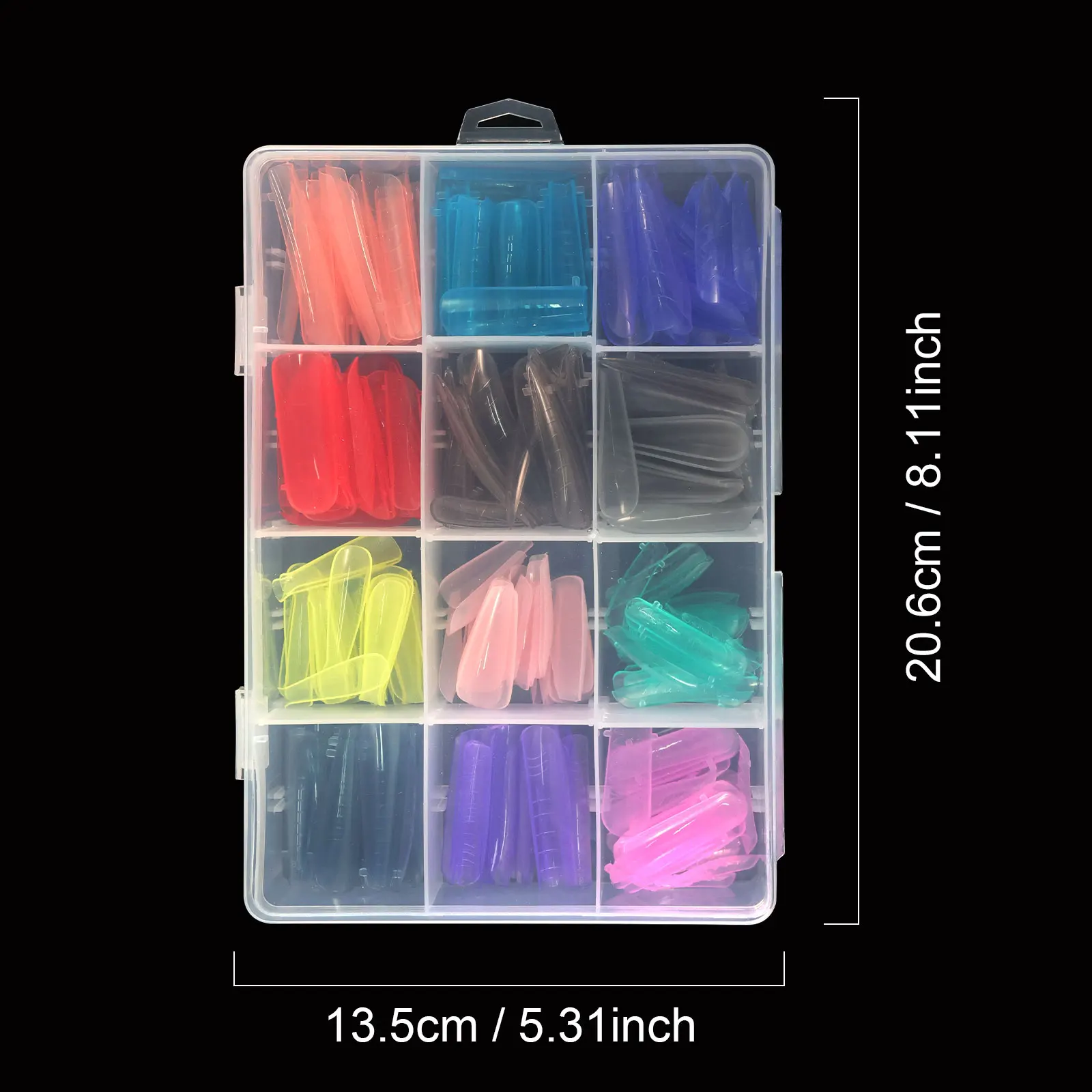 الملونة مسمار بولي أكريليك جل قوالب علوية للأظافر UV جل البولندية بناء سريع قالب نصائح كاذبة قوالب قابلة لإعادة الاستخدام 20/100/144/288 قطعة #6