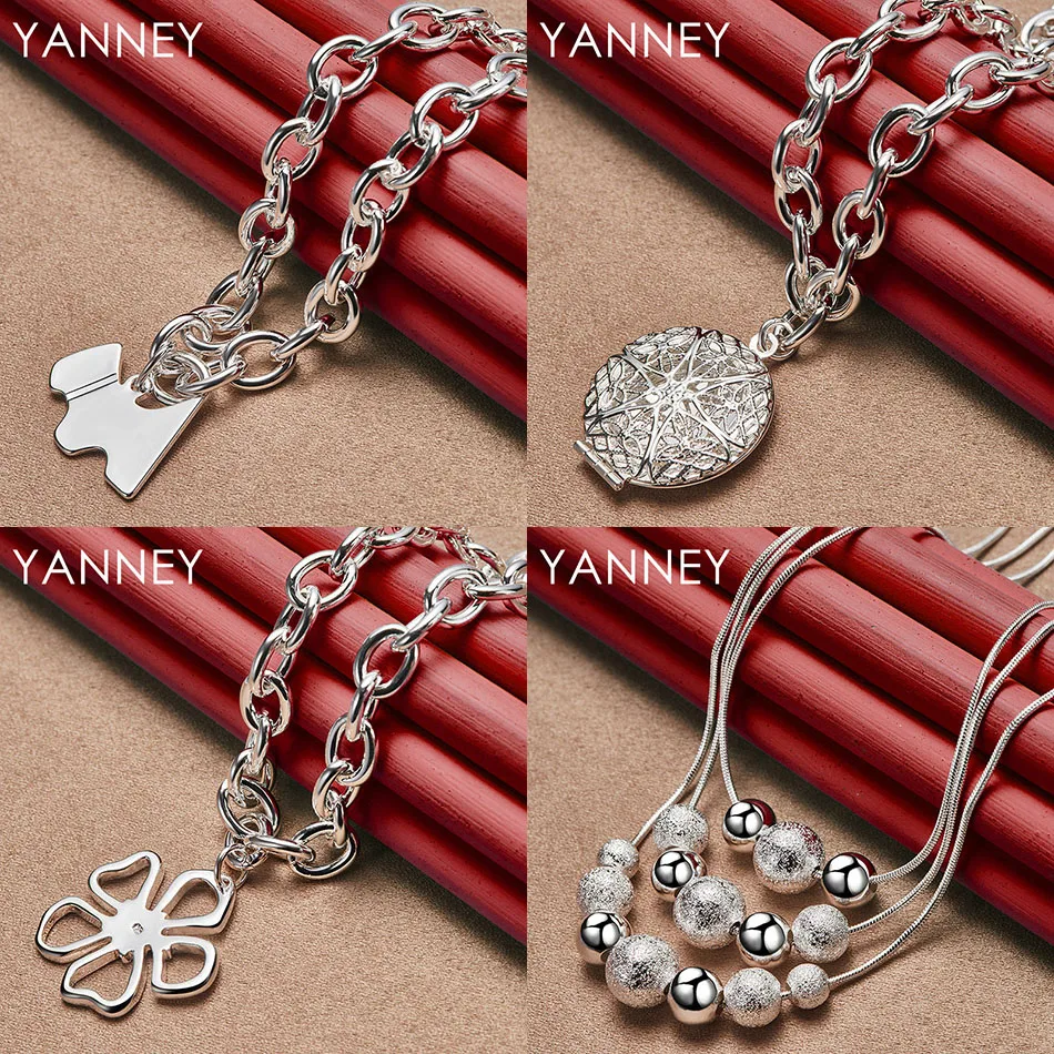 

Fashion 925 sterling silver exquisite puppy beaded necklace women's elegant jewelry accessories gift wedding