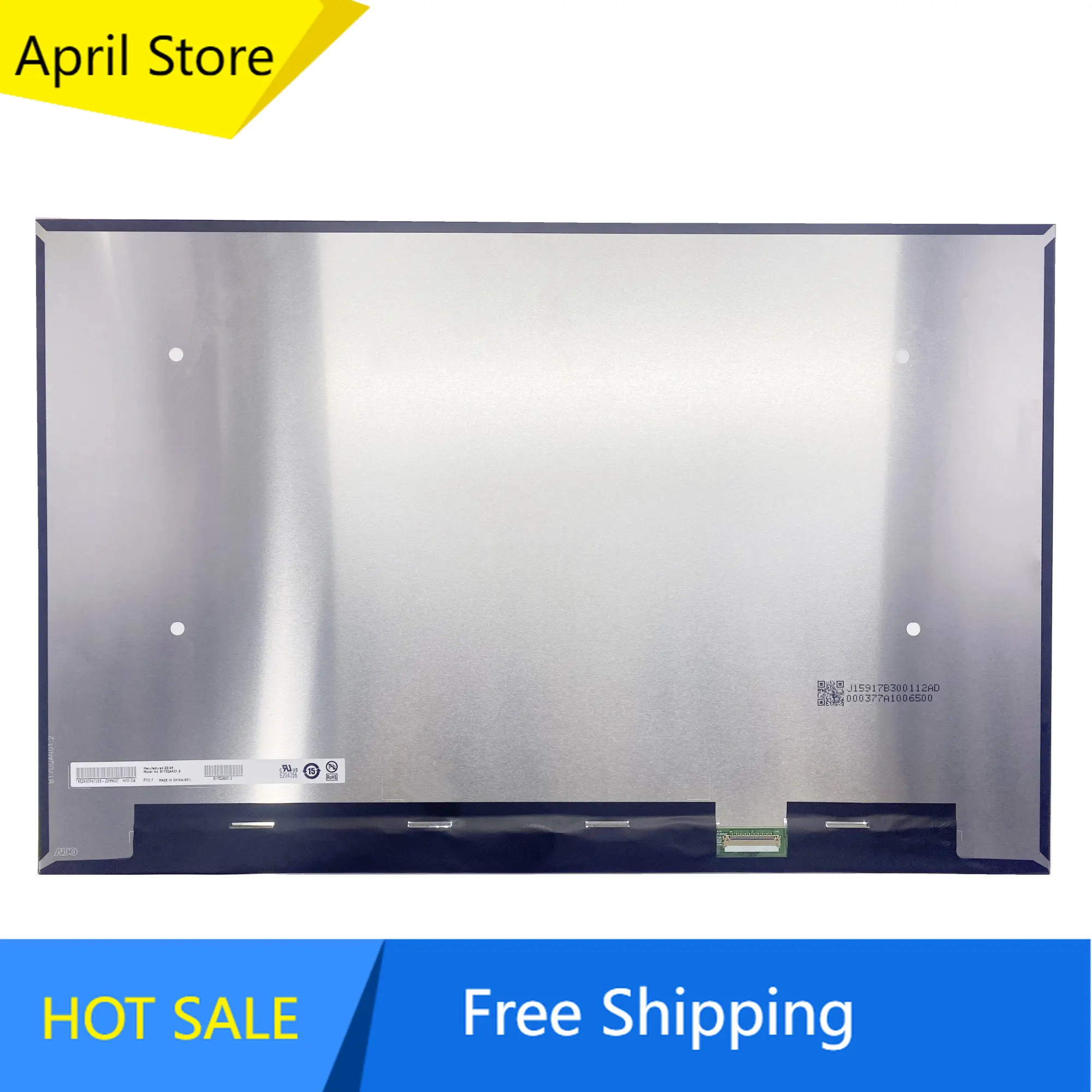 

B170QAN01.2 17.0'' 240Hz Laptop LCD Screen Display Panel 2560*1600 EDP 40 Pins 100% DCI-P3