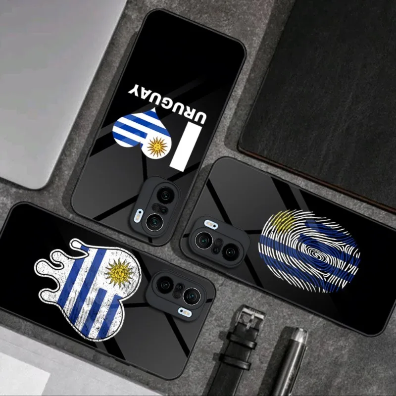 Стеклянный чехол для телефона с национальным флагом уругва для Xiaomi PocoF3 12X 11 11T 10 12Pro Lite Redmi Note 10 9 8 Pro 9T 9A PocoX3Pro, чехол