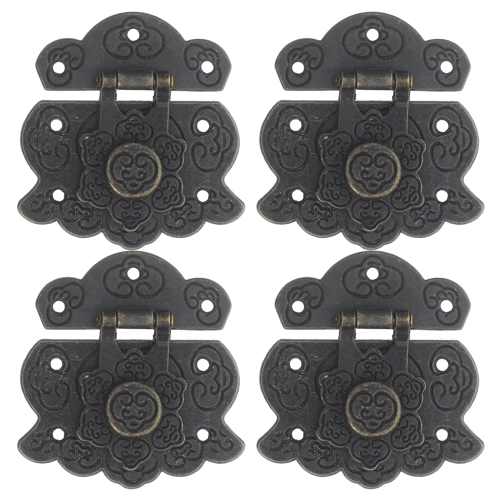 

4pcs Antique Jewelry Box Latch Decorative Clasps For Valuables Case Scrapbook Organizer Or Trinket Box Hardware Replacement