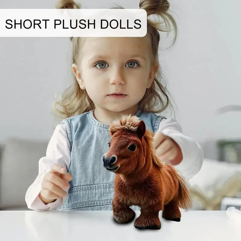 

TOPMAYA Simulated Horse Plush Dolls Realistic Robot Stuffed Animal High Quality Interactive Electronic Pet Plush Toys Birthday G