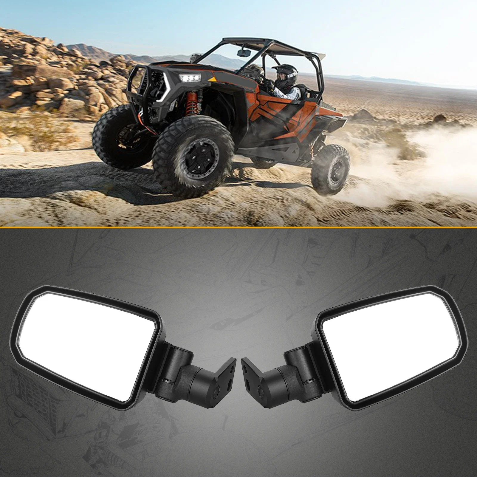 

#2881198 UTV Rearview Adjustable Side Mirrors Folding Compatible with Polaris RZR XP 1000 /900 /Turbo S /Trail S 2014-2022 2023
