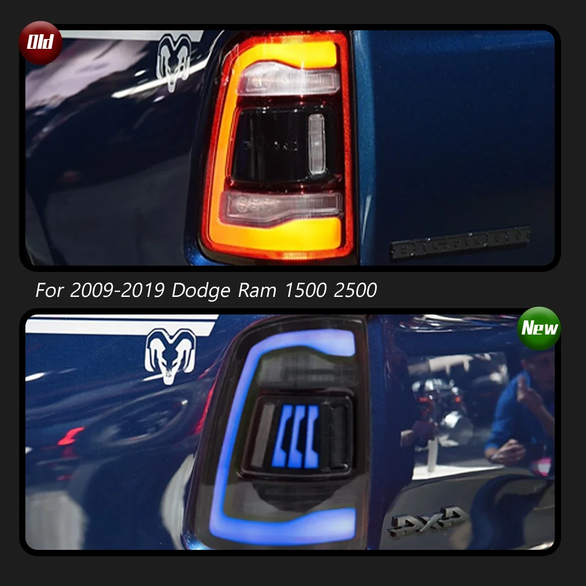 

Автомобильные фары TYPY для Dodge Ram 1500 2500 RGB 2009-2018, задний фонарь, светодиодный проектор, задний фонарь, дневные ходовые огни, автоаксессуары