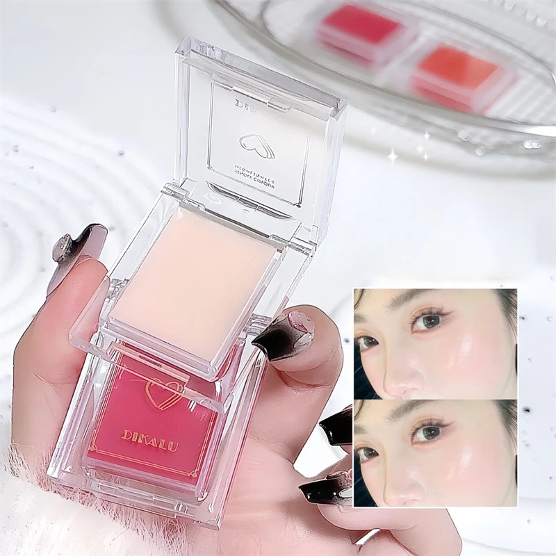 DIKALU Kremowy Rozświetlacz do Policzków z Efektem Lustra, Nawilżający, z Teksturą Błyszczyka, Przenośny, Wielofunkcyjny, Rozszerzający Zakres Makijażu Twarzy