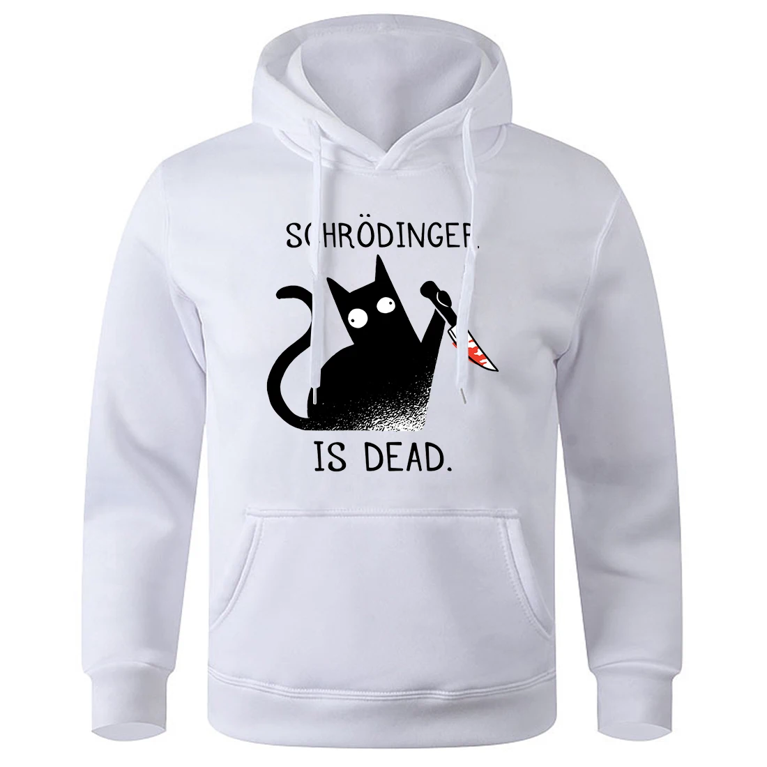 

Schrodinger Is Dead Black Cat Men Hoody Fashion Novelty Hoodie Male Basic Casual All Match Sweatshirts Loose Comfortable Hooded