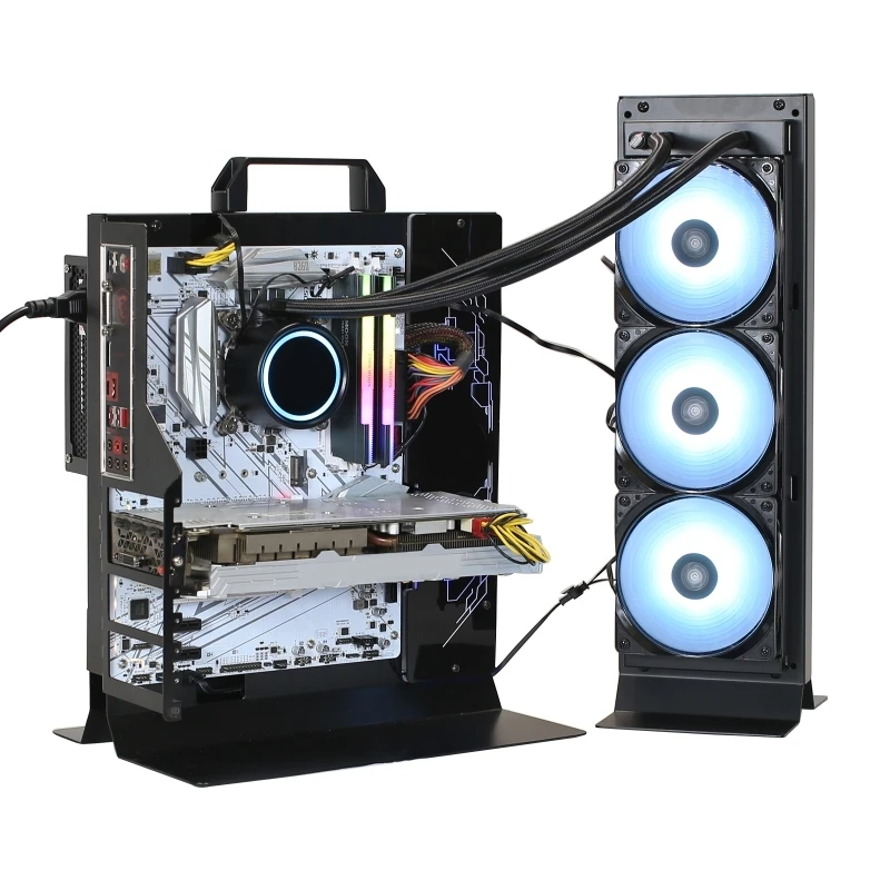 

Q5WA External Water Cooling Dock Bracket for ITX Computer for Case Laptop Cooler Radi