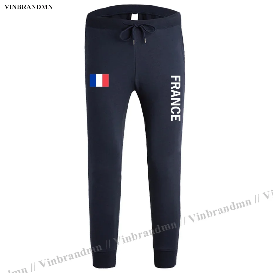 France French Republic FRA mens pants joggers jumpsuit sweatpants track sweat fitness fleece tactical casual nation country NEW