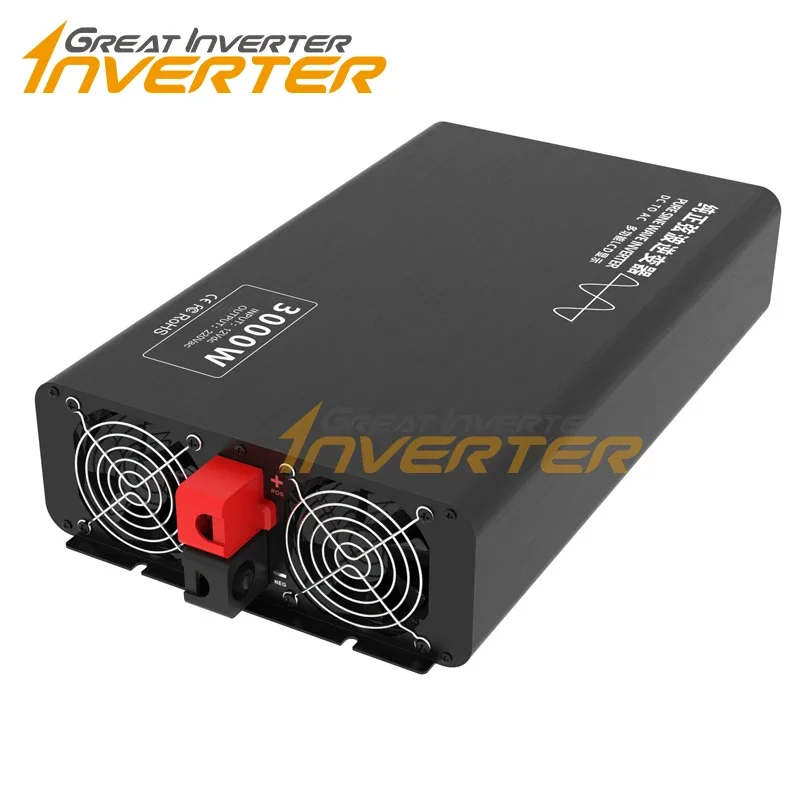 Intelligent LCD Display DC AC Converter Power 3000w 12v 24v 48v 60v 72v 84V to 100v 110v 120v 220v 230v Pure Sine Wave Inverter