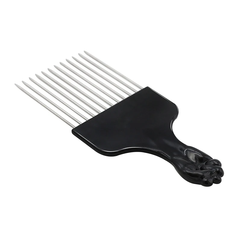 1/2pcs Afro Curly Hair Net Comb Stainless Steel Pick Hair Fork Comb Double Headed Twist Hair Comb Black Men Hairstyles Tools Set image 6