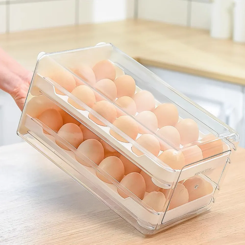 

New Refrigerator Egg Storage Box 18/36-Grid Practical Egg Holder Shelf Transparent Creative Egg Rack Kitchen Organization