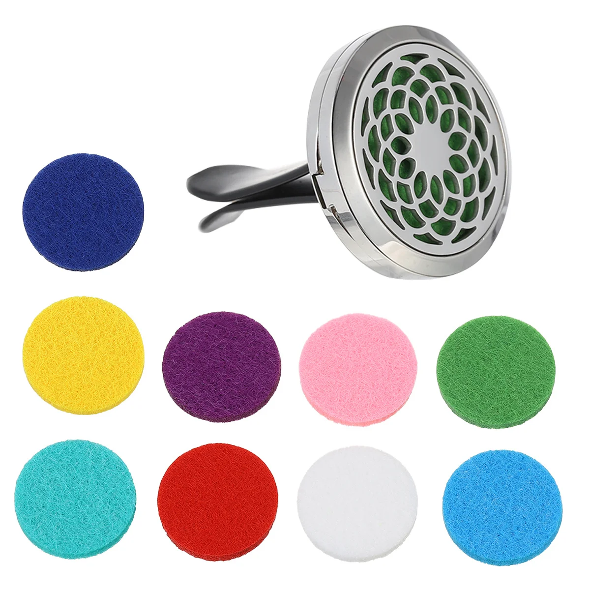 Автомобильный диффузор, зажим для вентиляции, полый дизайн из нержавеющей стали, держатель для ароматерапевтического масла, портативный освежитель воздуха для автомобиля, офиса, ванной комнаты