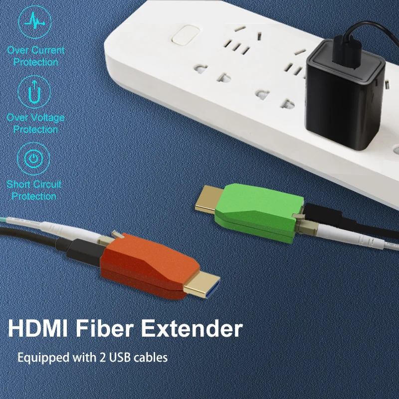 Konverter serat atas HDMI, Mini 4K x 2K @ 30Hz/60Hz 10.3Gbps OM3 multi-mode HDMI 1.4 HDMI 2.0 hingga 300M