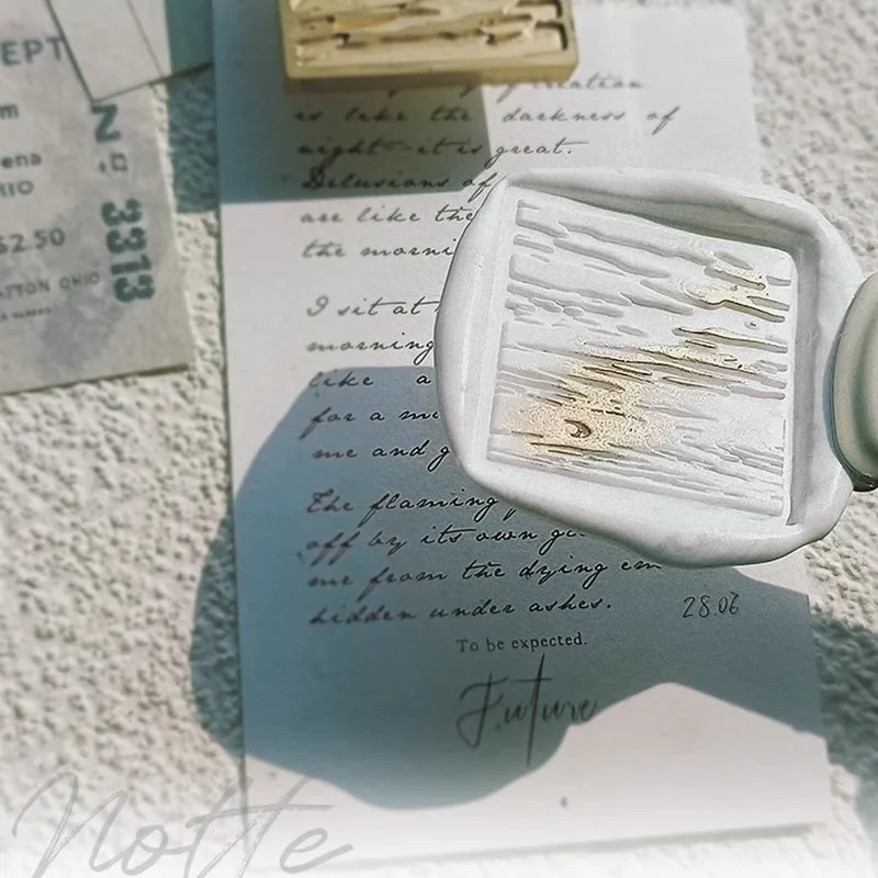 Nuevo sello de cera de 30mm, cabezal de latón ondulado, sello en relieve, cabeza Mental, relieve 3D, sello de pintura de fuego, juguete DIY, sellado de sobres para álbum de recortes
