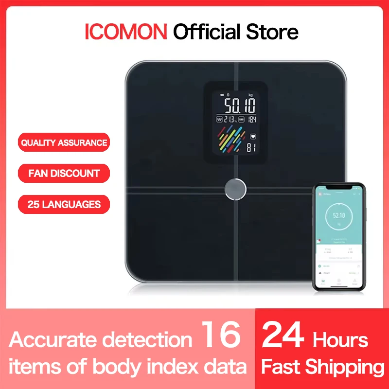 Body Fat Weight Scale Smart Wireless Digital Bathroom Weight Scale Human Body Composition Analyzer Scale with Smartphone App