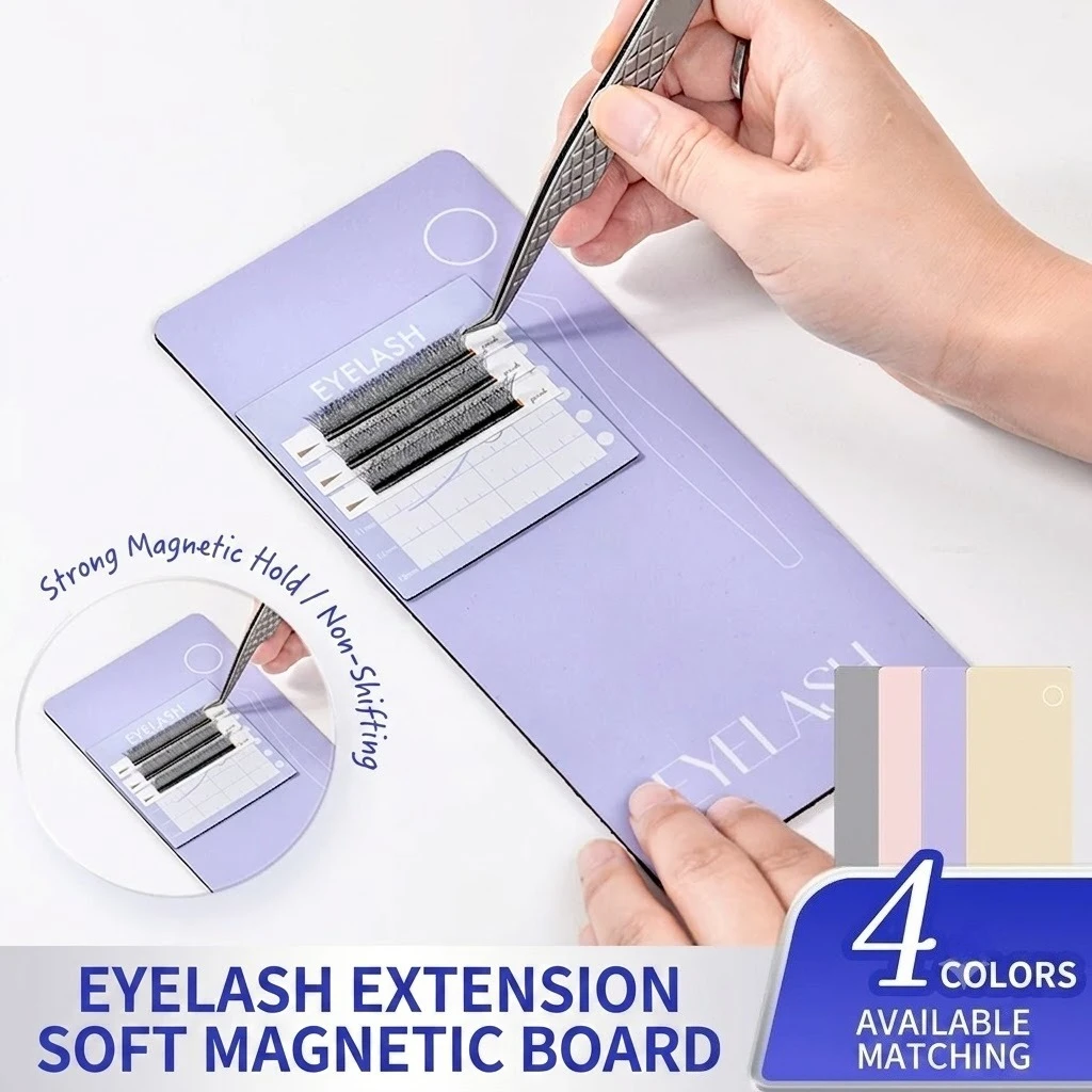 Premium Lash Tray & Tweezers Organizer Case， Eyelash Extension Palette | Soft Lash Tray & Tweezers Storage Box