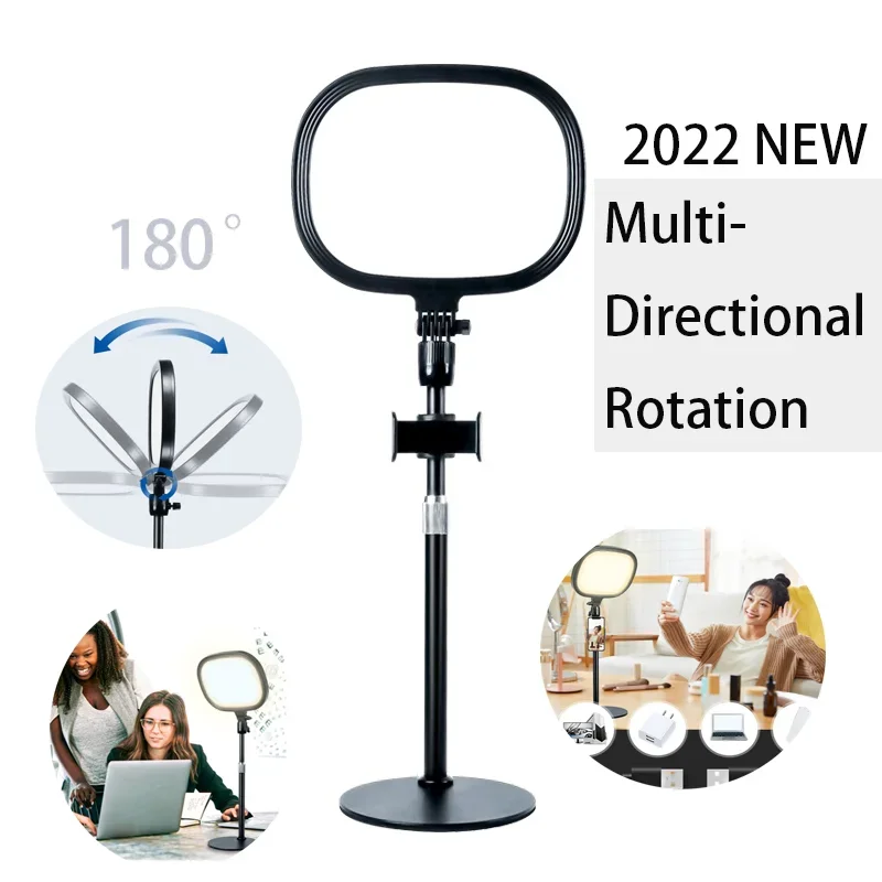 2022 New Photography Lighting Phone Ringlight Tripod Stand Photo Led Selfie Remote Fill Ring Light Lamp Video Youtube Live COOK